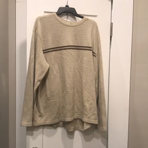 cream & brown sweater